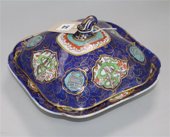 An Ironstone vegetable tureen and cover